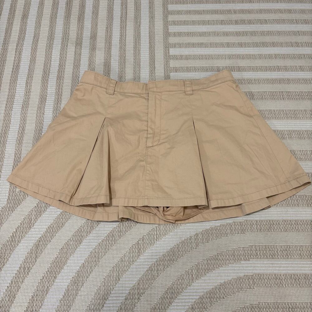 Abercrombie & Fitch Khaki Preppy Large Mini Skort Y2K Boho